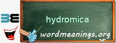 WordMeaning blackboard for hydromica